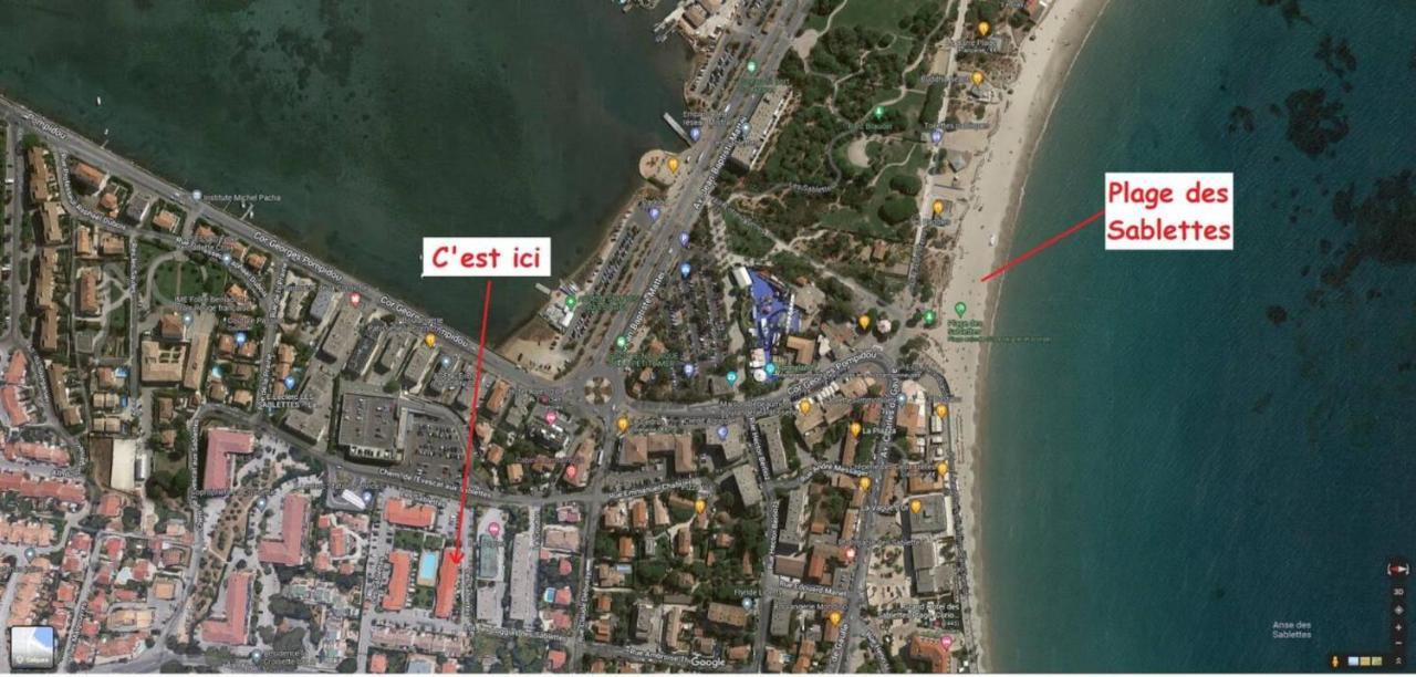 Charmant Appart. 500M Plages Des Sablettes Ла-Сейн-сюр-Мер Экстерьер фото